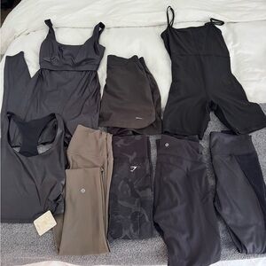 Gymshark Black and Gray Women Pants & Jumpsuits